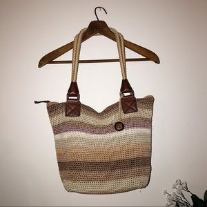 The Sak Purse crochet hobo sequoia purple brown